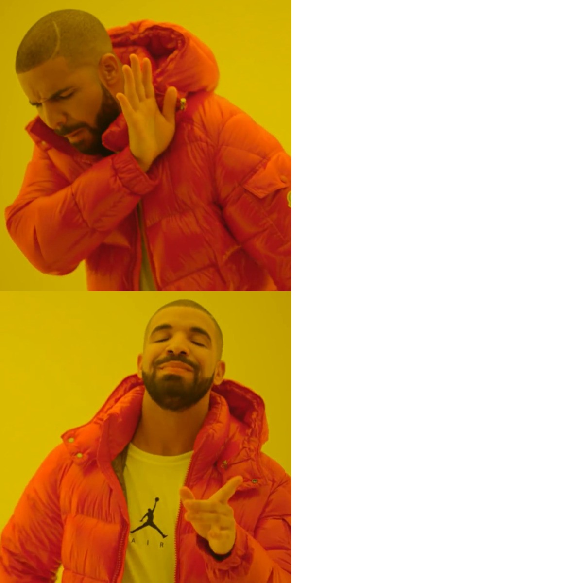 Drake Pointing Meme Template