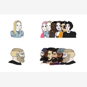 Boys Vs Girls Group meme template