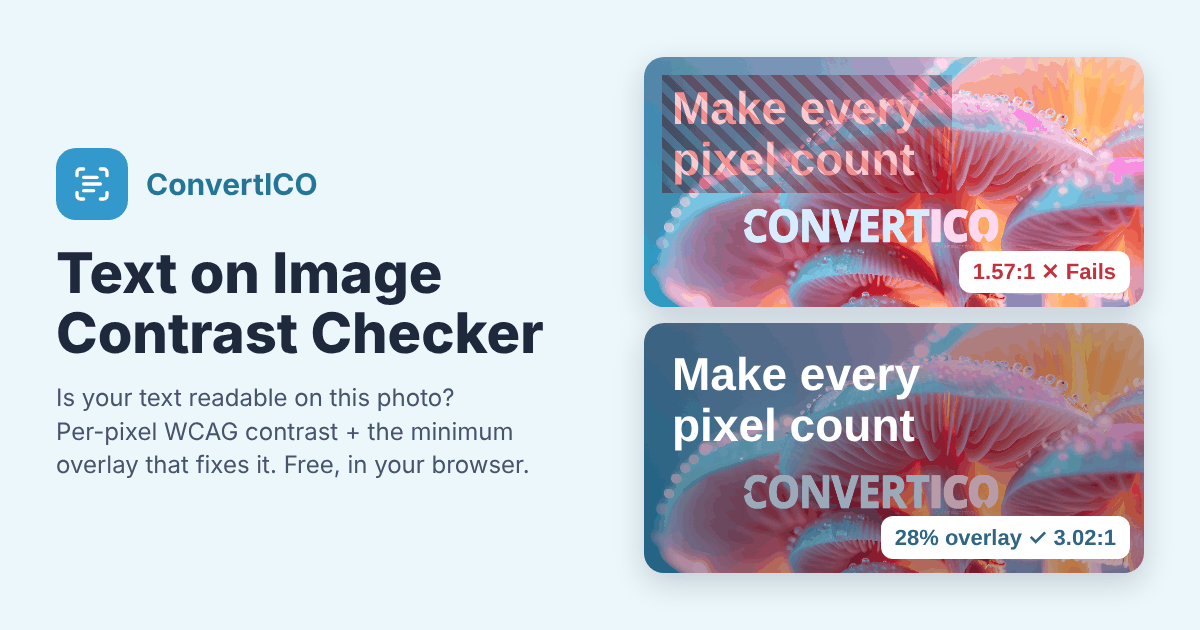 Text Contrass Text on Image Contrast Checker - Is Your Text Readable on This Photo?