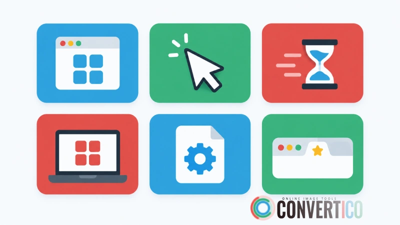Icon file types: ICO, CUR, ANI, ICNS, icons inside EXE and DLL files, and web favicons