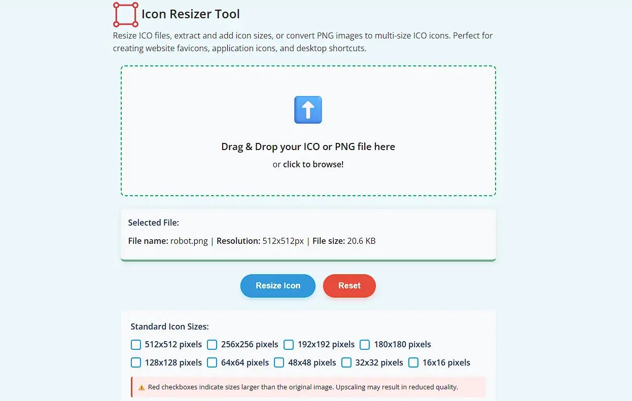 Multiple methods for viewing ICO files
